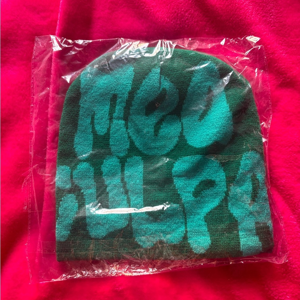 Green & Teal Mea Culpa Beanie